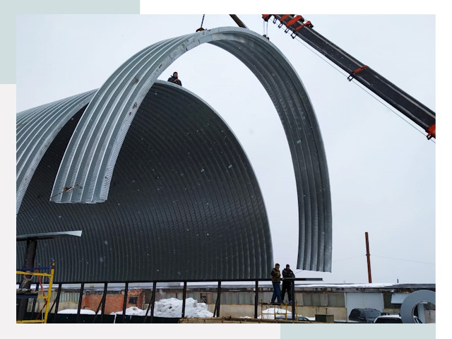 Полукруглые ангары в Великих Луках