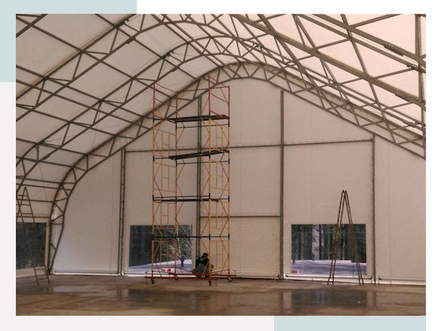 Шатровые ангары в Великих Луках