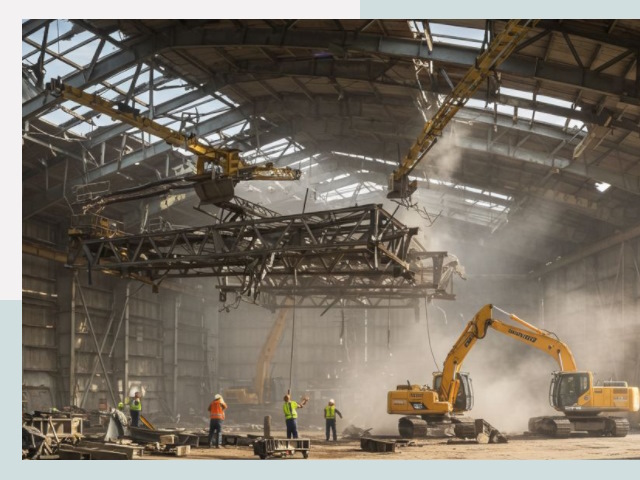 Демонтаж ангаров в Великих Луках от 620 руб. за м²