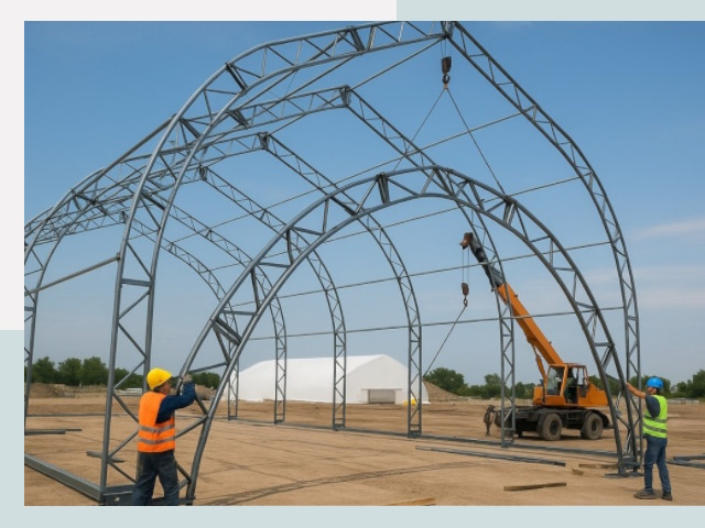 Монтаж ангаров в Великих Луках от 620 руб. - Надежно и быстро